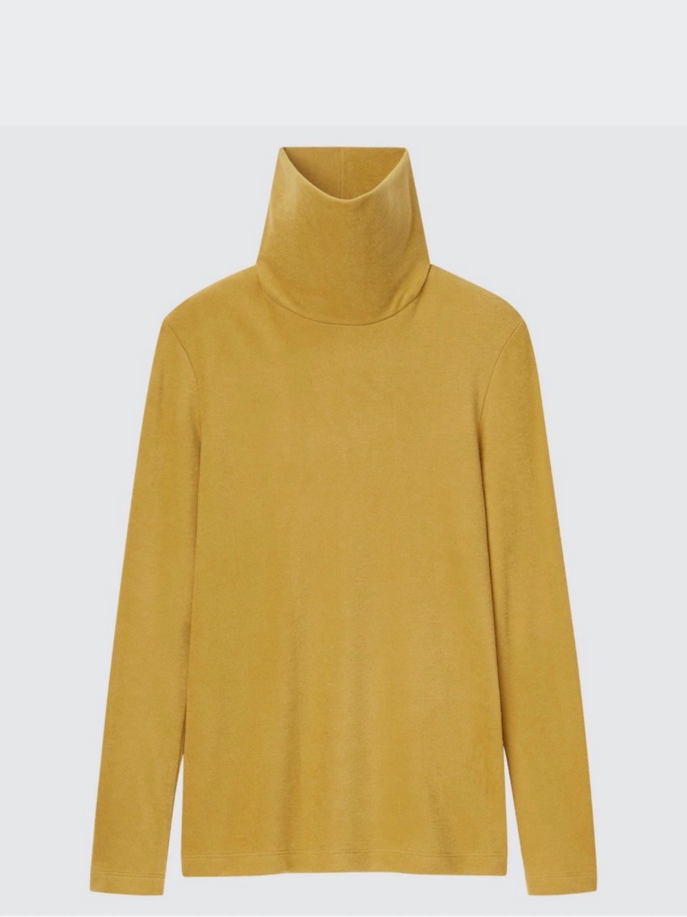 Uniqlo Heat-tech Cotton Long-Sleeve Golden Yellow Turtleneck